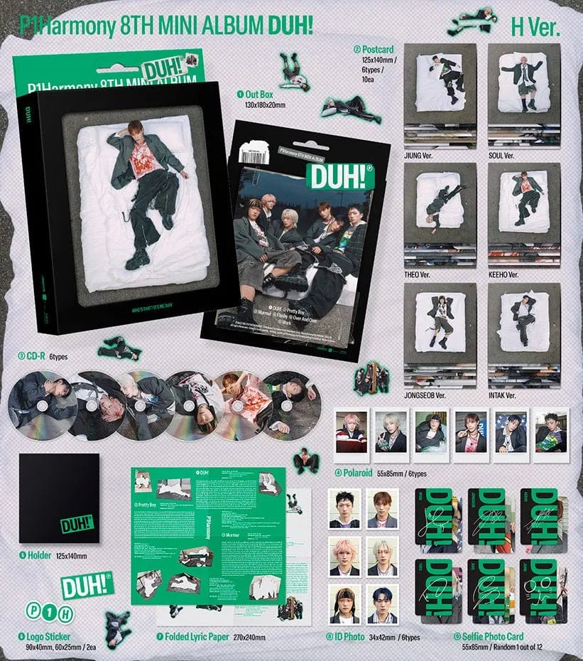 Album – P1Harmony - 8th mini album [DUH!] (H Ver.) (Compact Ver.) | FNC Entertainment | K - Boo