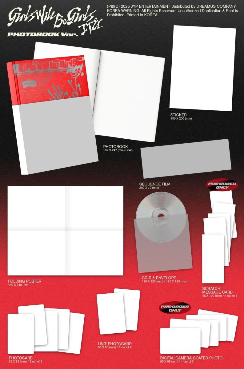 Album – (Pre - order) (MAKESTAR) ITZY - [Girls Will Be Girls] (Photobook Ver.) | JYP entertainment | K - Boo