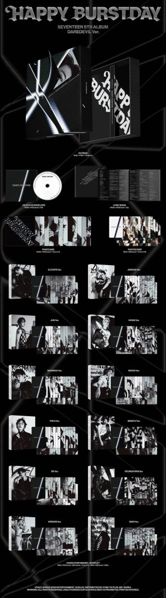 SEVENTEEN - 5th Album ‘HAPPY BURSTDAY’ (DAREDEVIL Ver.)