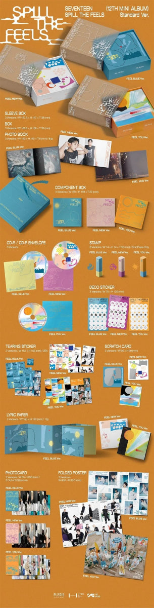 Album – Seventeen - 12th Mini Album [SPILL THE FEELS] | Pledis entertainment | K - Boo