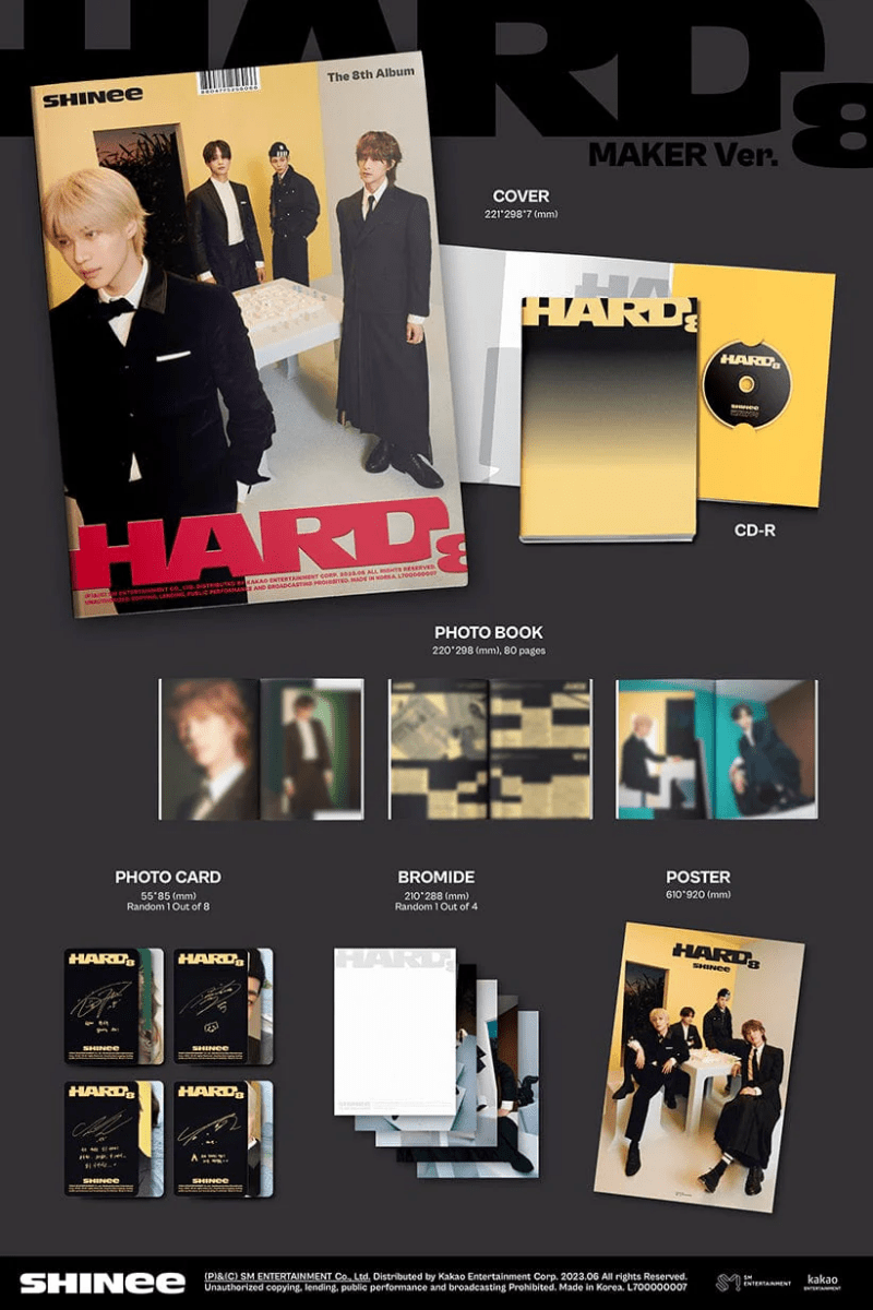 Album – SHINee - HARD The 8th Album (Photo Book Ver.) | SM Entertainment | K - Boo