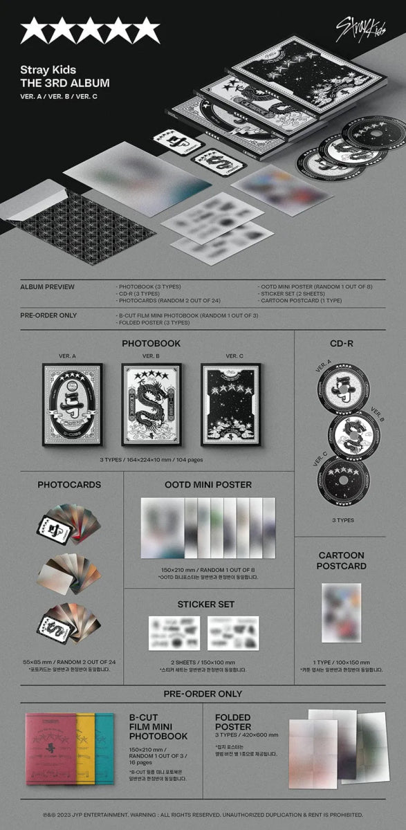 Album – Stray Kids - 3rd ALBUM [★★★★★ (5 - STAR)] | JYP entertainment | K - Boo