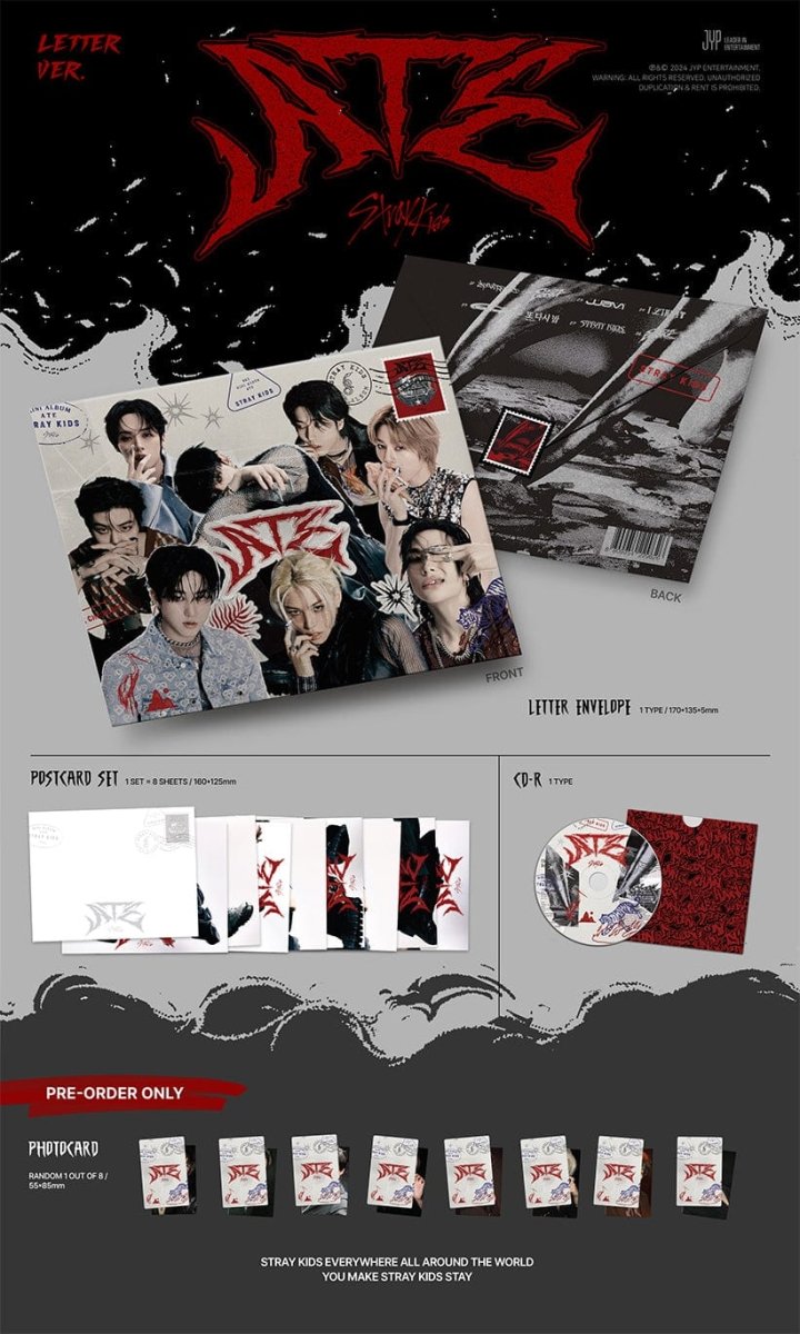 Stray Kids 9th Mini album ATE (Letter Ver.) kpop — K-BOO