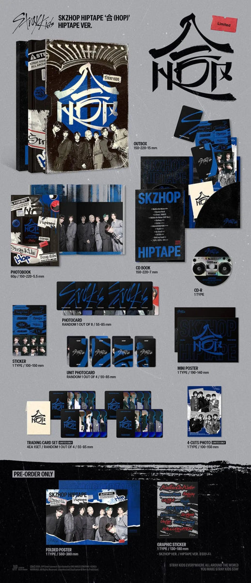 Album – Stray Kids - Skzhop HIPTAPE ‘合 (HOP)’ (HIPTAPE VER.) (Limited ver.) | JYP entertainment | K - Boo