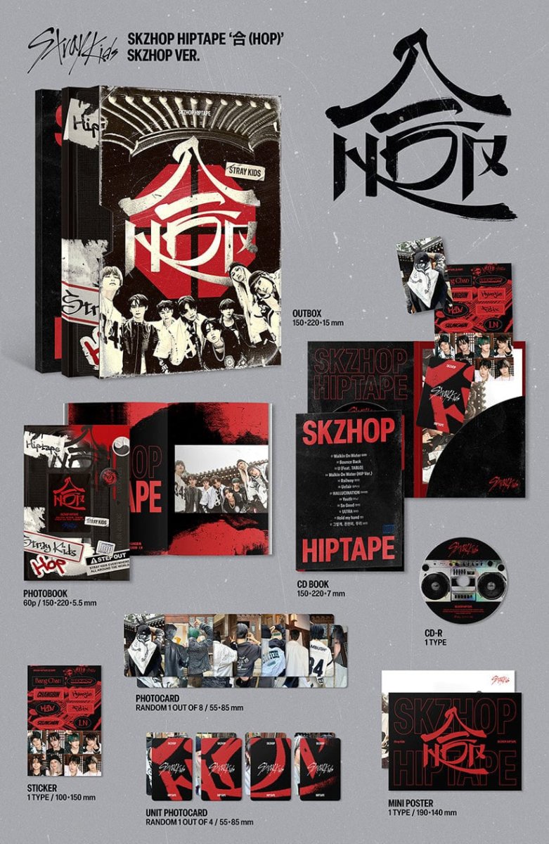 Stray Kids Skzhop Hiptape ‘合 (HOP)’ (SKZHOP VER.) Album kpop — K-BOO
