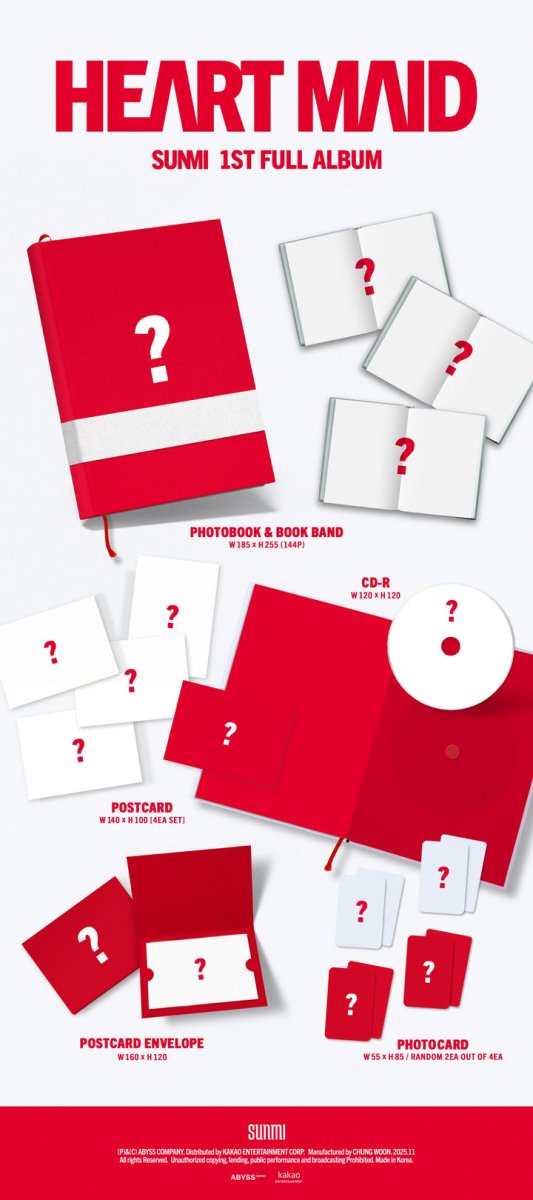 Album – Sunmi - 1st Full Album [HEART MAID] | ABYSS Company | K - Boo