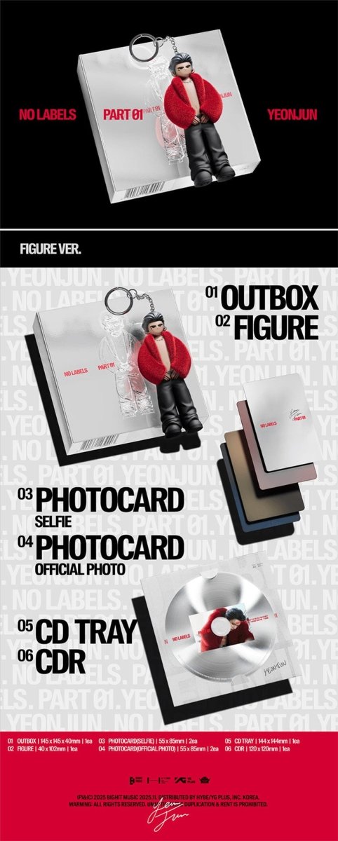 TOMORROW X TOGETHER (TXT) YEONJUN – 1st Mini Album ‘NO LABELS: PART 01’ (Figure ver.) kpop — K-BOO