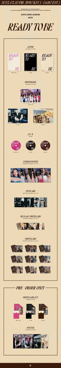 Album – TWICE - 12th mini album [READY TO BE] | JYP entertainment | K - Boo