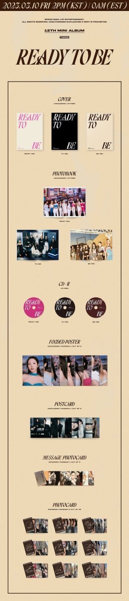 Album – TWICE - 12th mini album [READY TO BE] | JYP entertainment | K - Boo