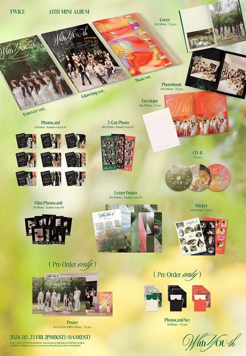 Album – TWICE - 13TH MINI ALBUM [With YOU - th] | JYP entertainment | K - Boo