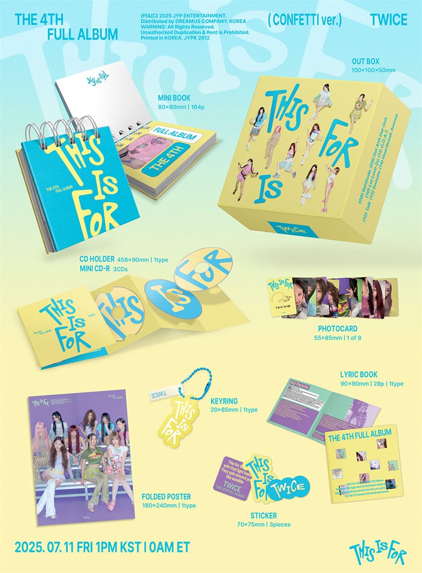 Album – TWICE - 4th Full Album [THIS IS FOR] (CONFETTI ver.) | SM entertainment | K - Boo
