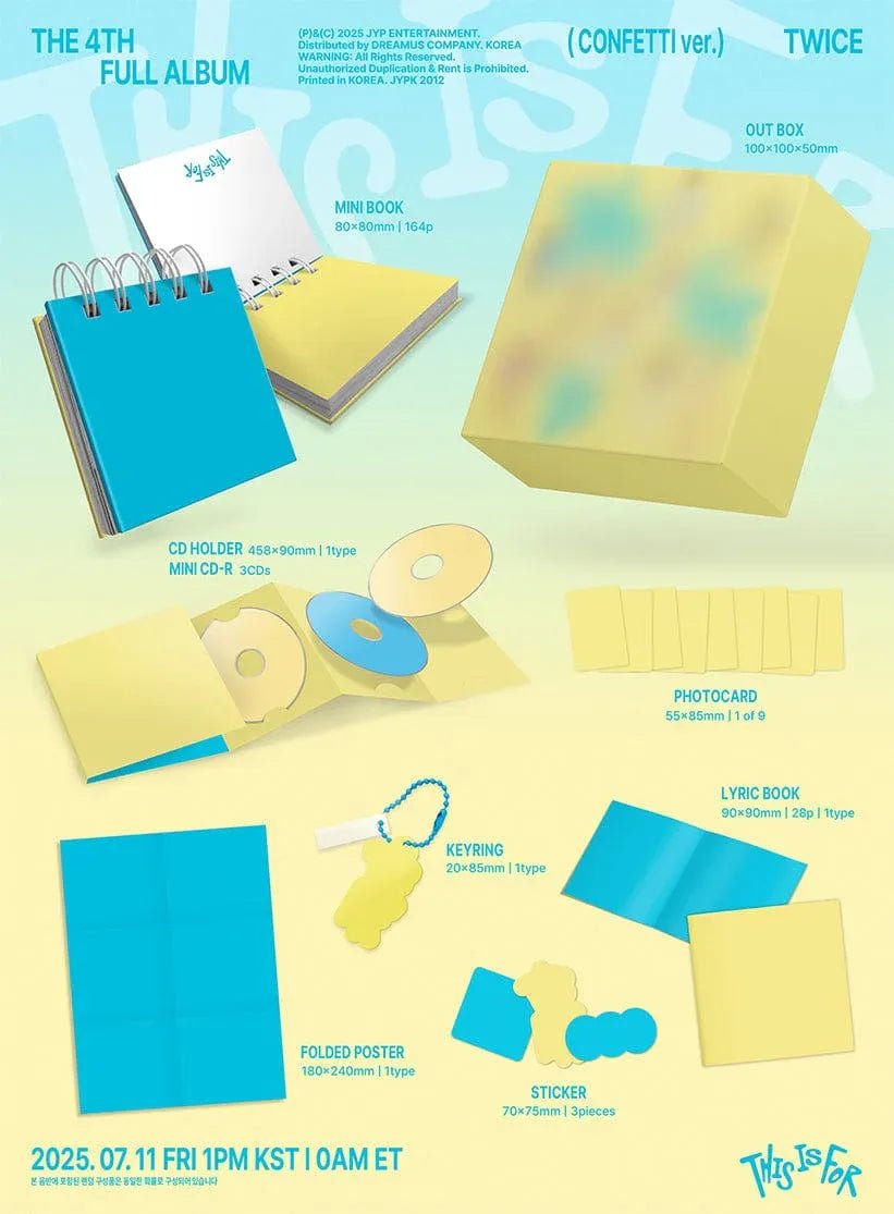 Album – TWICE - 4th Full Album [THIS IS FOR] (CONFETTI ver.) | SM entertainment | K - Boo