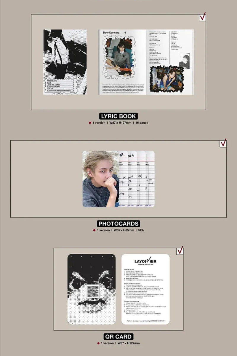 Album – V (BTS) - Layover (Weverse Album Ver.) | Big hit | K - Boo