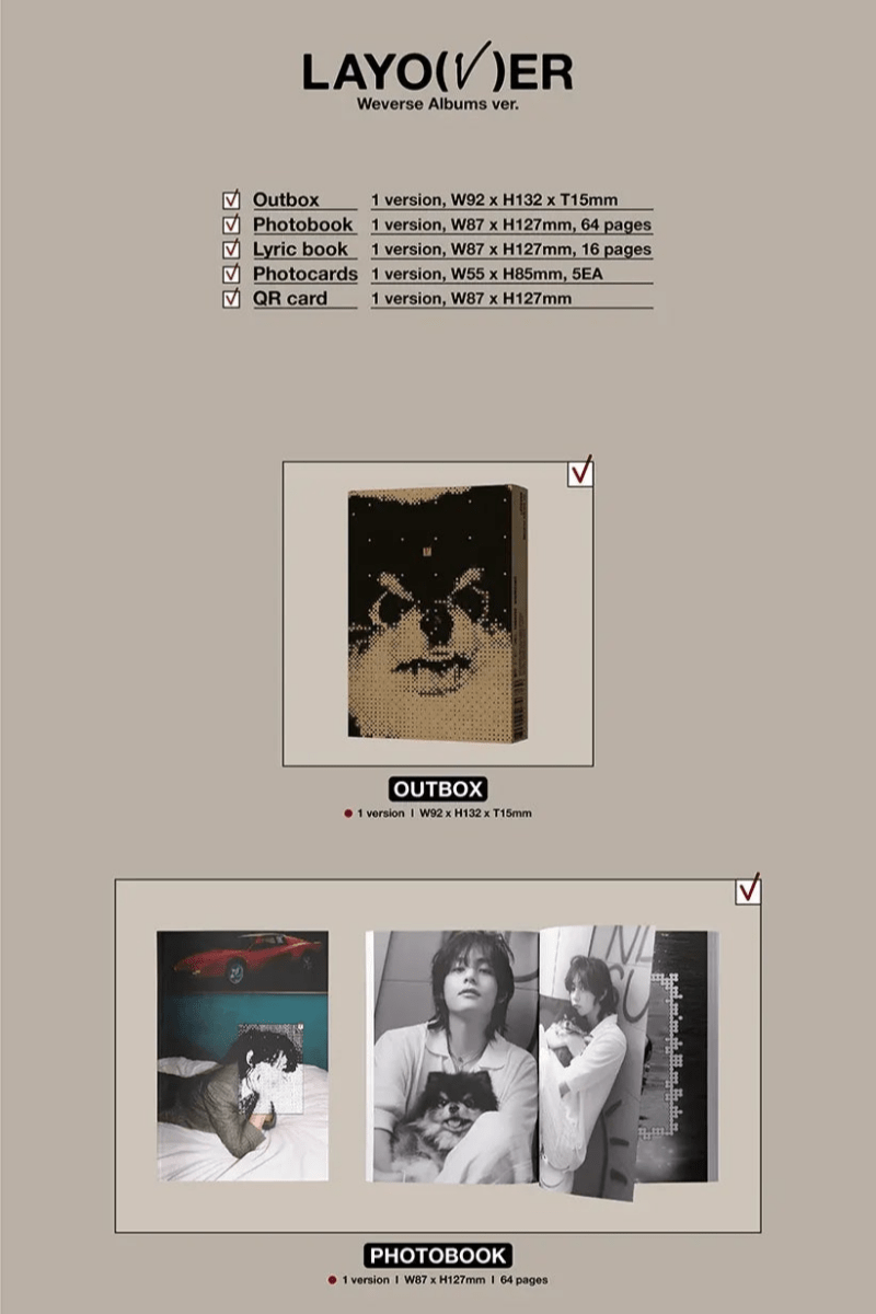 Album – V (BTS) - Layover (Weverse Album Ver.) | Big hit | K - Boo