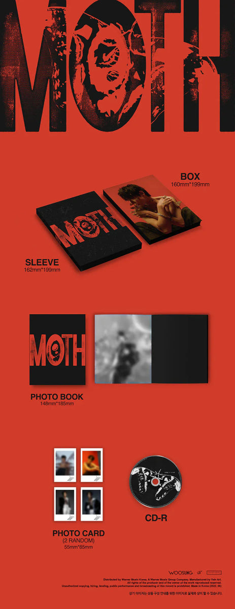 Album – WOOSUNG (The Rose) – 2nd Mini Album MOTH | Transparent Arts | K - Boo
