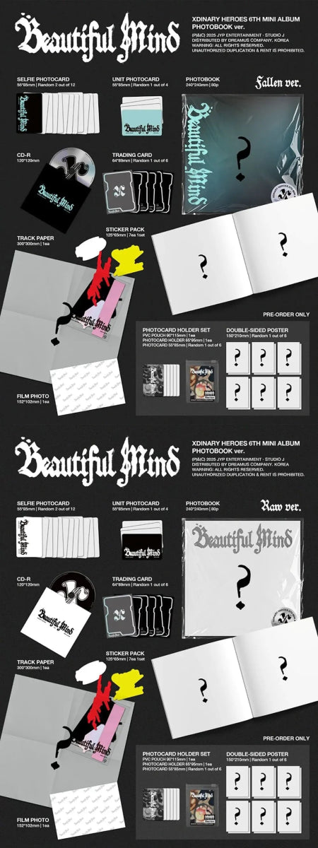 Album – Xdinary Heroes - 6th mini album [Beautiful Mind] | JYP entertainment | K - Boo