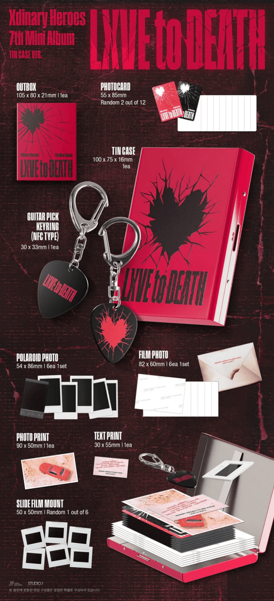 Album – Xdinary Heroes - 7th Mini Album LXVE to DEATH (tin case ver.) | JYP entertainment | K - Boo