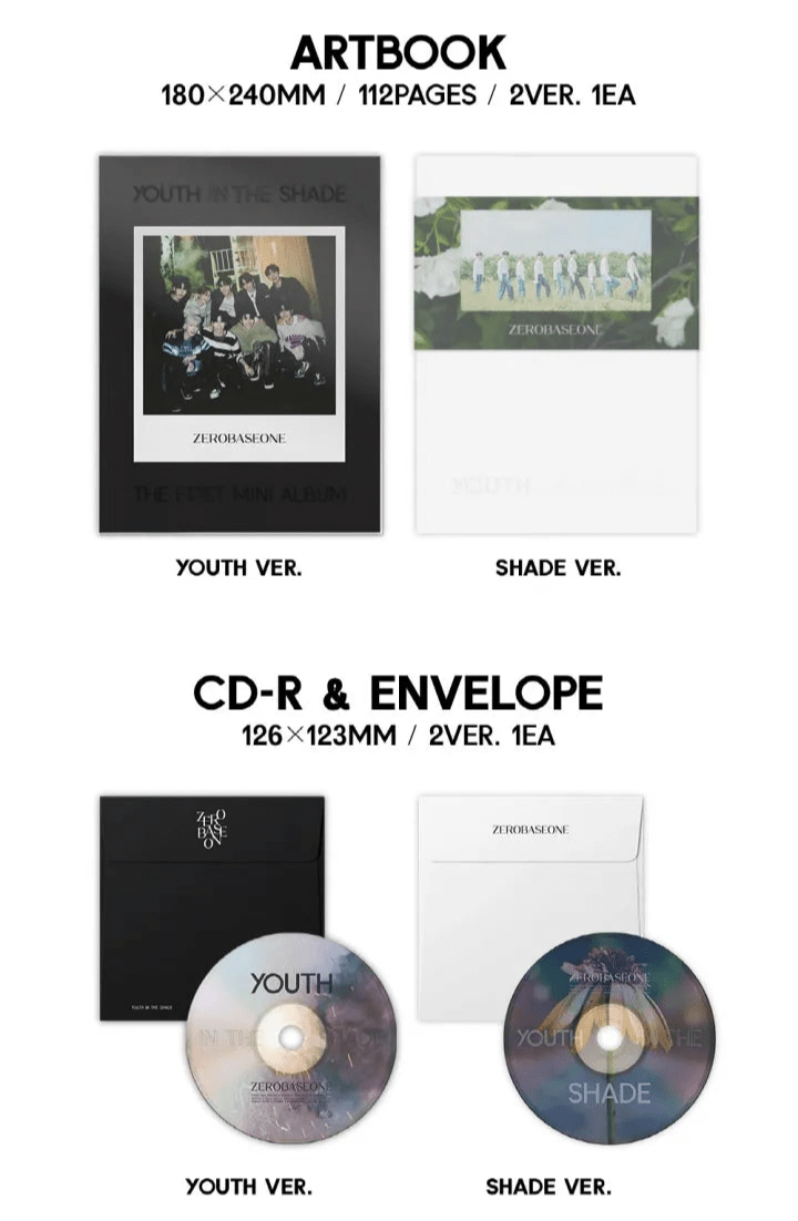 Album – Zb1 (Zerobaseone) - 1st Mini Album Youth in the shade | Wakeone | K - Boo