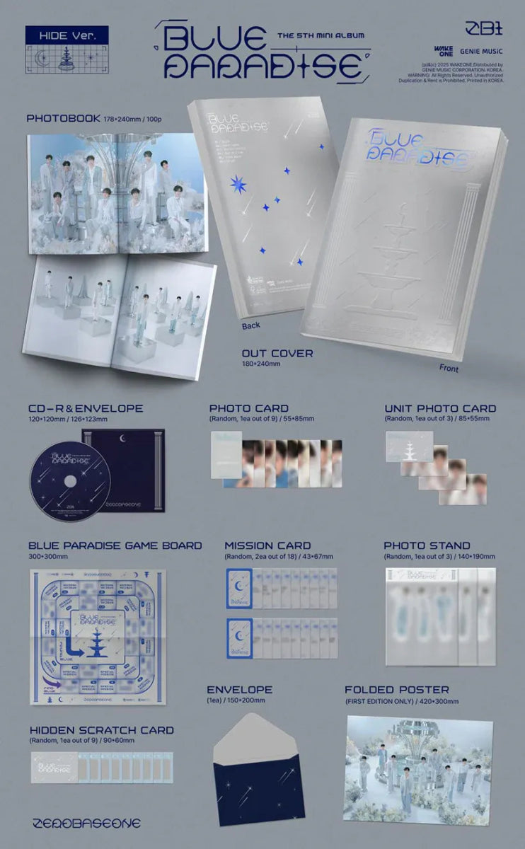 Album – Zerobaseone - 5th mini album [Blue paradise] | Wakeone | K - Boo