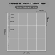 Binder – A4PLUS 12 - Pocket Binder / album Sheets for Photocards – 10 Pack | Ringnote | K - Boo