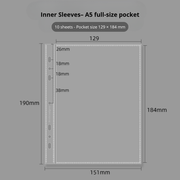 Binder – A5 1 - Pocket Binder / Album Sheets for Photos or Postcards – 10 units Pack | Ringnote | K - Boo