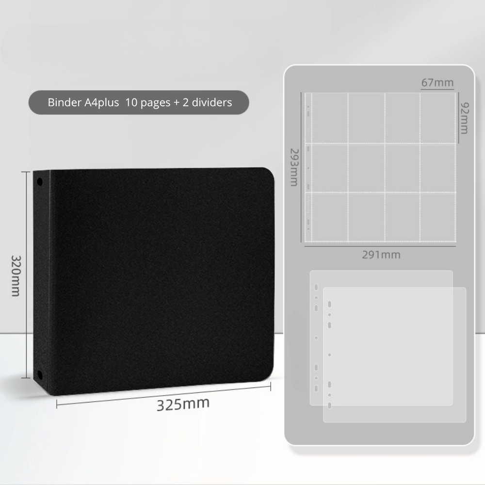 Binder – Álbum A4plus para Photocards Kpop Negro – 12 Compartimentos por Hoja | K - Boo | K - Boo