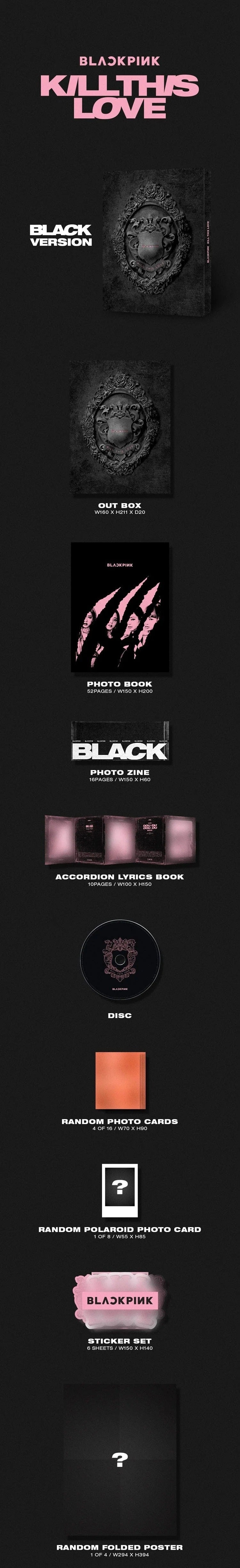 BLACKPINK (BP) – 2° Mini Album "KILL THIS LOVE" (versione Rosa/Nera)