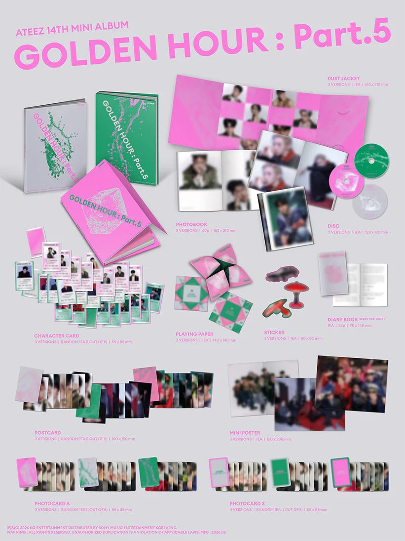Compra ATEEZ – GOLDEN HOUR Part.5 (A/Diary/Z Ver.) | K-BOO — K-Boo