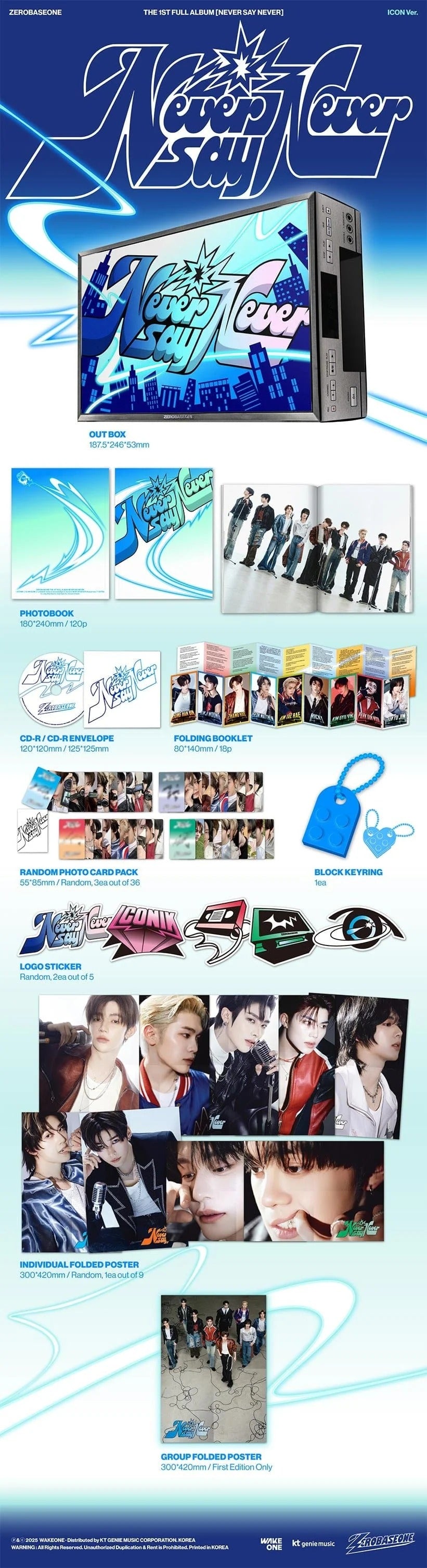 ZEROBASEONE - The 1st Full Album NEVER SAY NEVER kpop — K-BOO