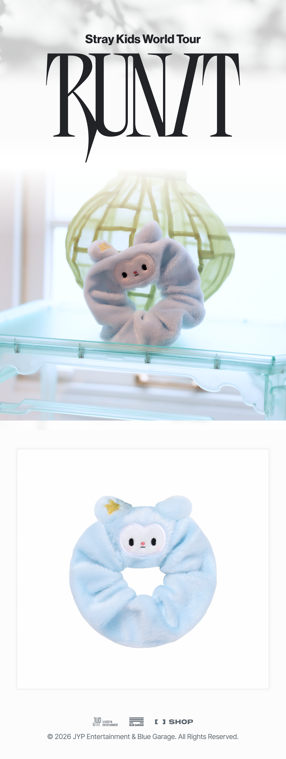 STRAY KIDS 2026 World Tour RUN IT TASY Scrunchie detalle | K-BOO
