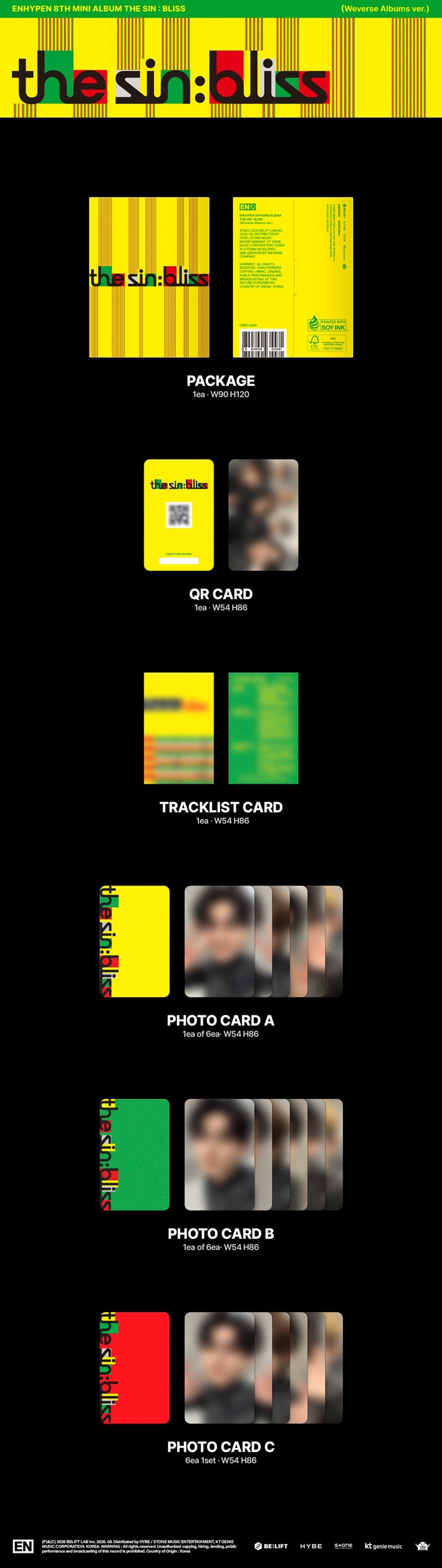 [ENHYPEN THE SIN BLISS] [Weverse Albums Ver.] | K-BOO