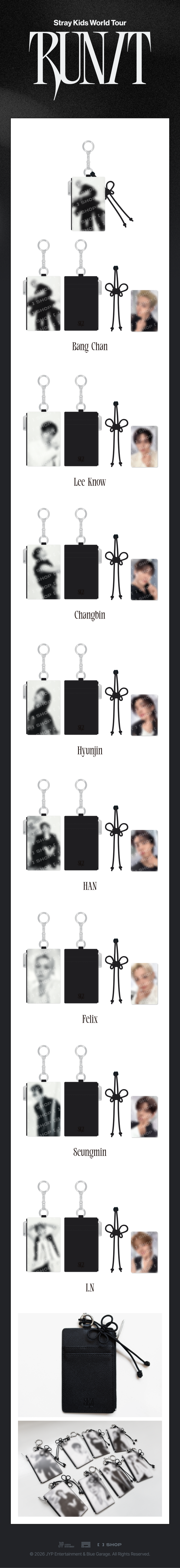 STRAY KIDS 2026 World Tour RUN IT Card Holder Keyring detalle | K-BOO