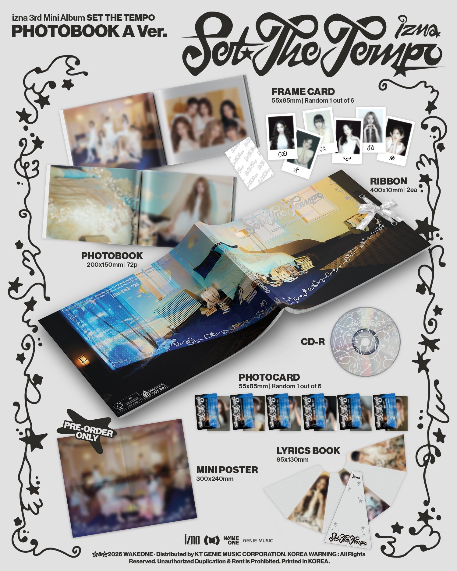 IZNA - 3rd Mini Album [SET THE TEMPO] (PHOTOBOOK A/B Ver.) - Álbum oficial kpop | K-BOO