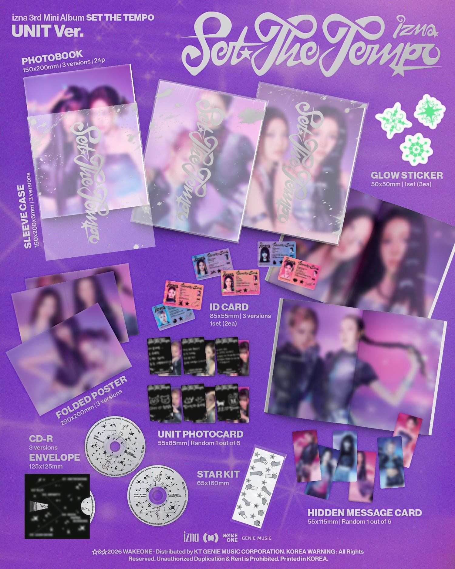 IZNA - 3rd Mini Album [SET THE TEMPO] (UNIT Ver.) - Álbum oficial kpop | K-BOO