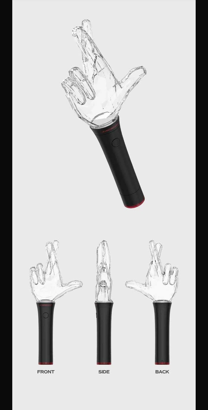 LNGSHOT Official Light Stick vistas frontal, lateral y trasera | K-BOO
