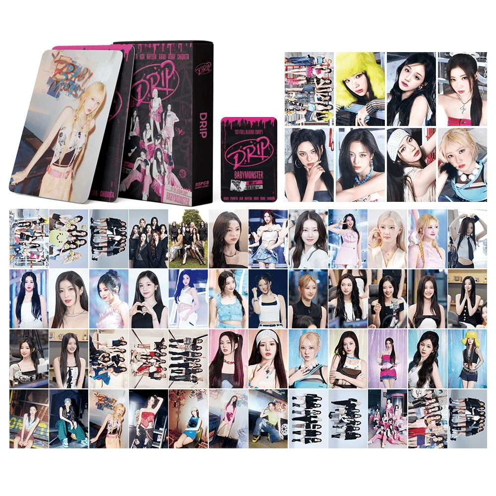 Lomocard – Babymonster DRIP - Set Lomo Cards K - Pop (54 - 55 Uds) | K - Boo | K - Boo