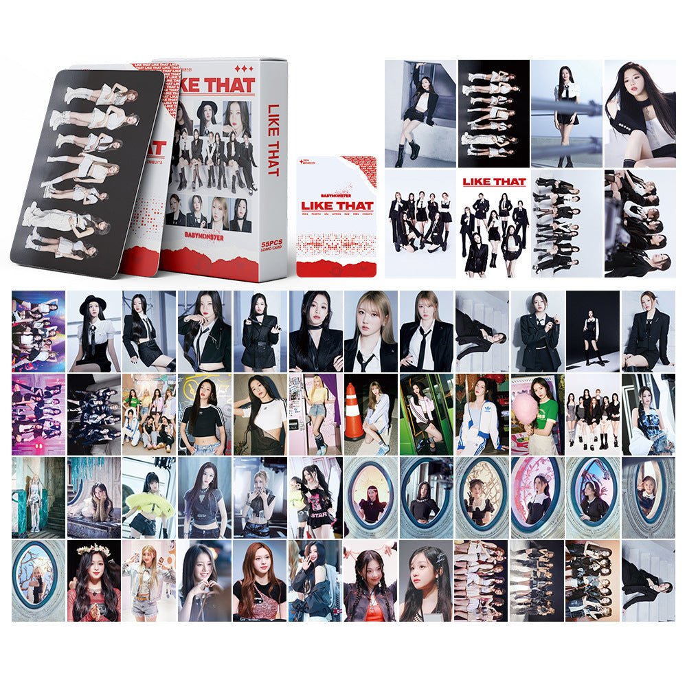 Lomocard – Babymonster like that - Set Lomo Cards K - Pop (54 - 55 Uds) | K - Boo | K - Boo