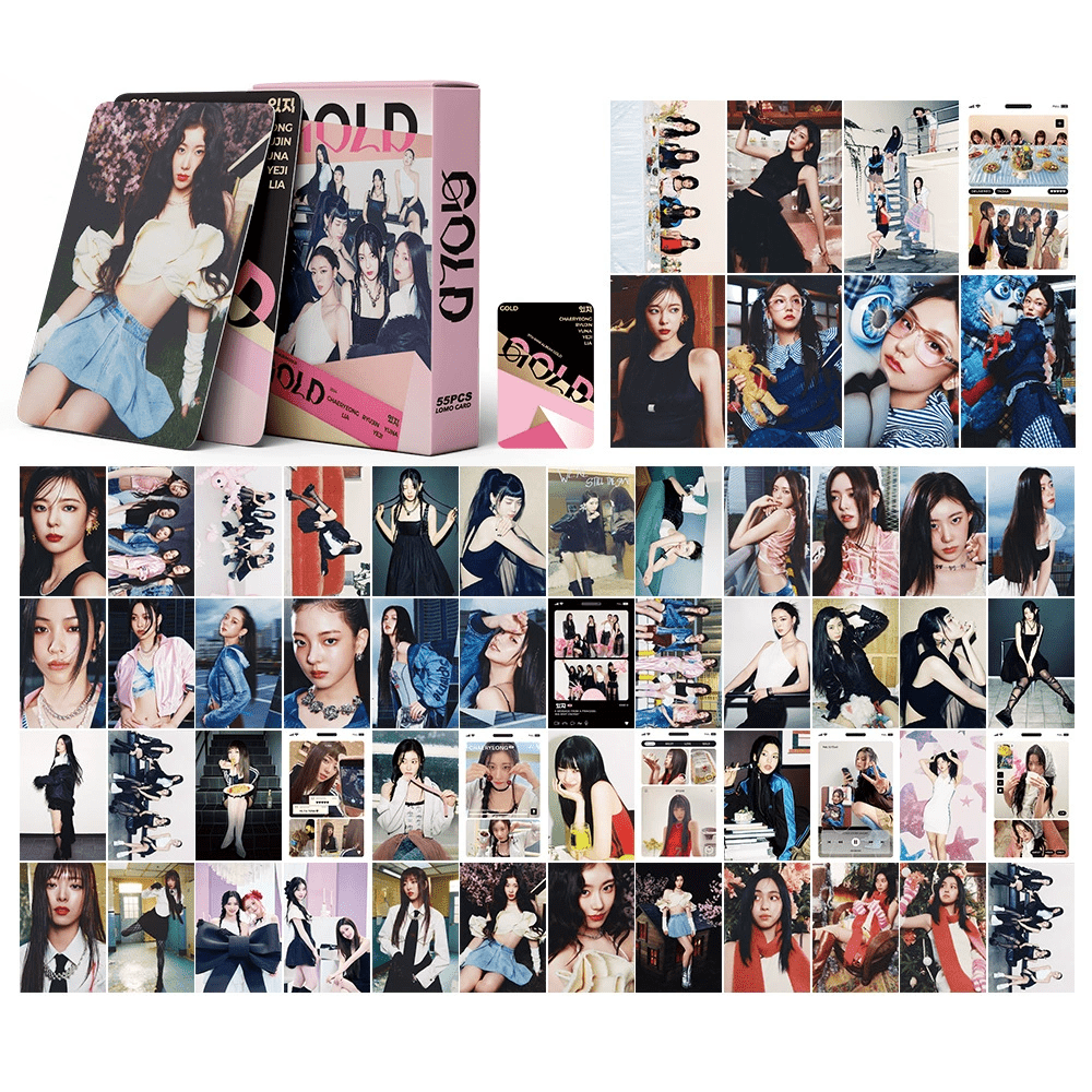 Lomocard – ITZY Gold - Set Lomo Cards K - Pop (54 - 55 Uds) | K - Boo | K - Boo