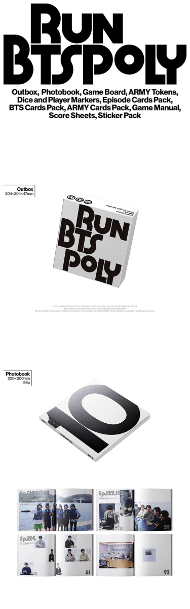 Photobook – BTS – RUN BTS Poly Highlight Package | Big hit | K - Boo
