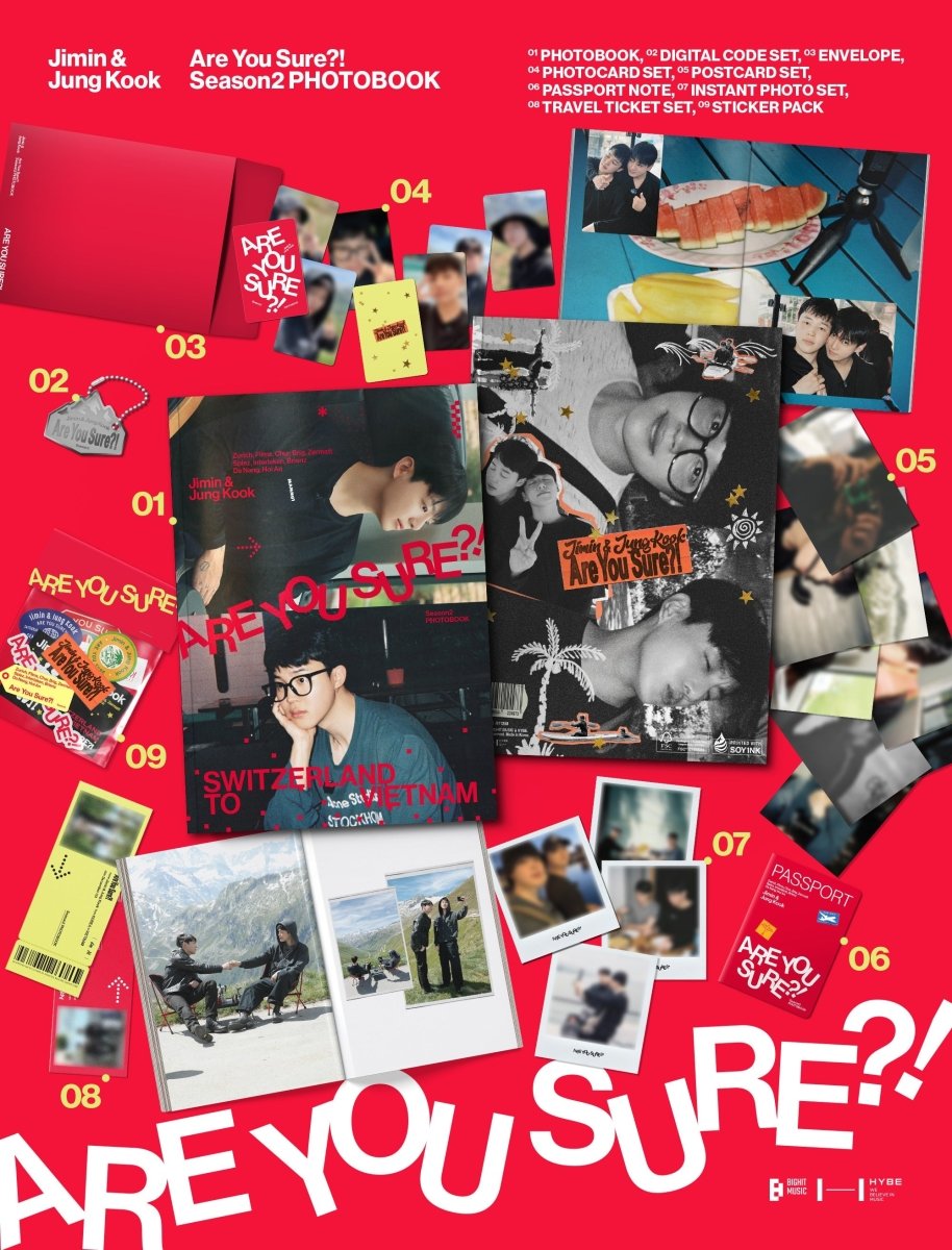 Photobook – JIMIN x JUNGKOOK – ‘Are You Sure?! Season 2’ Photobook (Oficial) | K - Boo | K - Boo