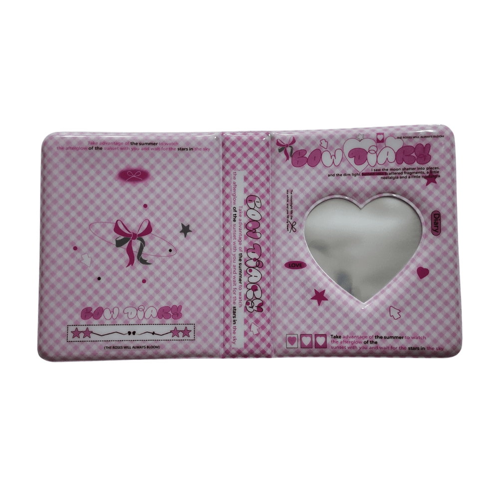 Sleeves – Mini Álbum / binder de photocard A7 bow diary rosa | K - Boo | K - Boo