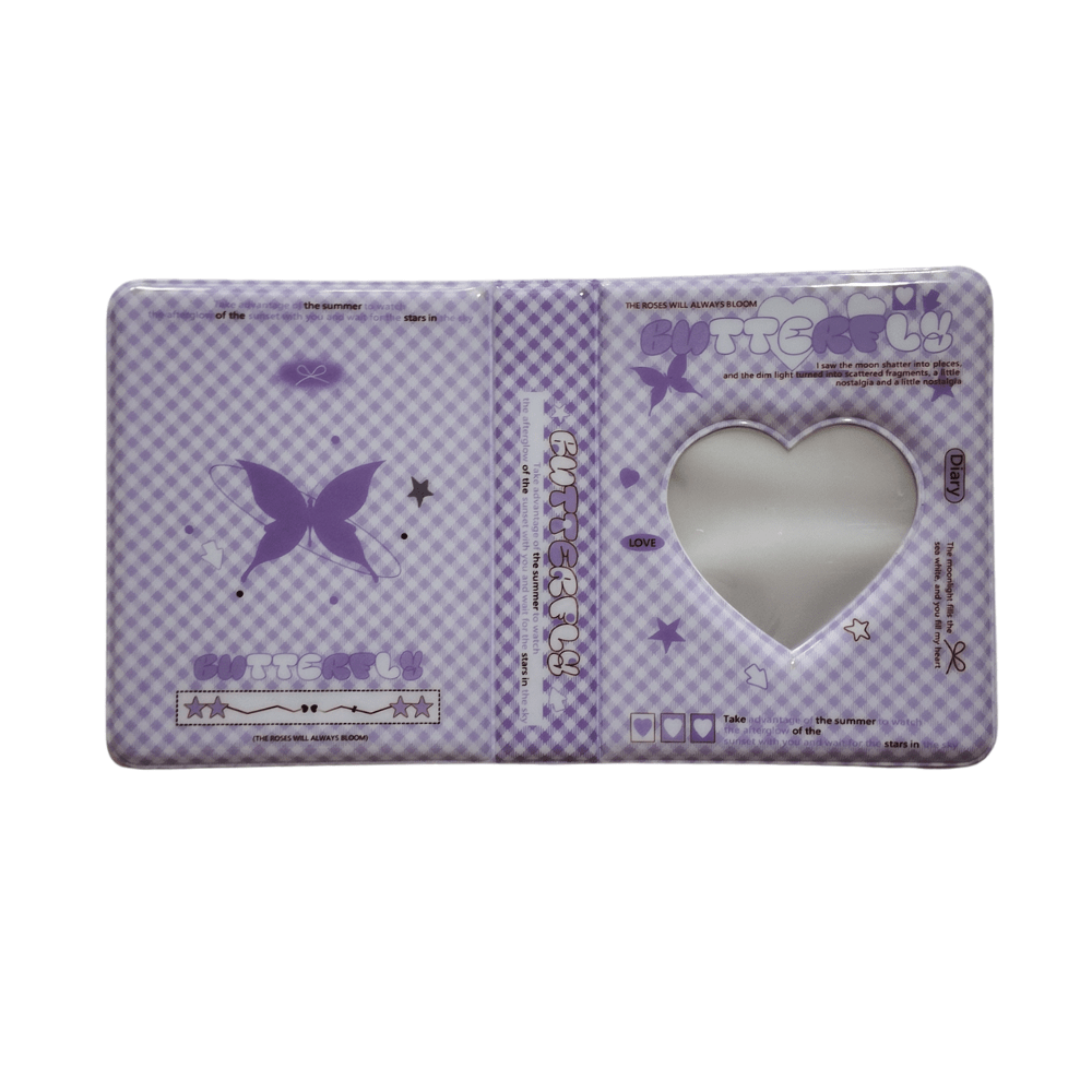Sleeves – Mini Álbum / binder de photocard A7 butterfly morado | K - Boo | K - Boo