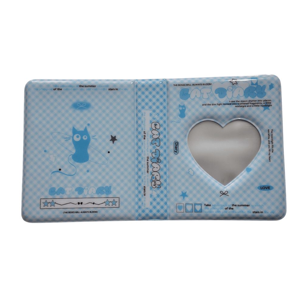 Sleeves – Mini Álbum / binder de photocard A7 cat diary azul | K - Boo | K - Boo